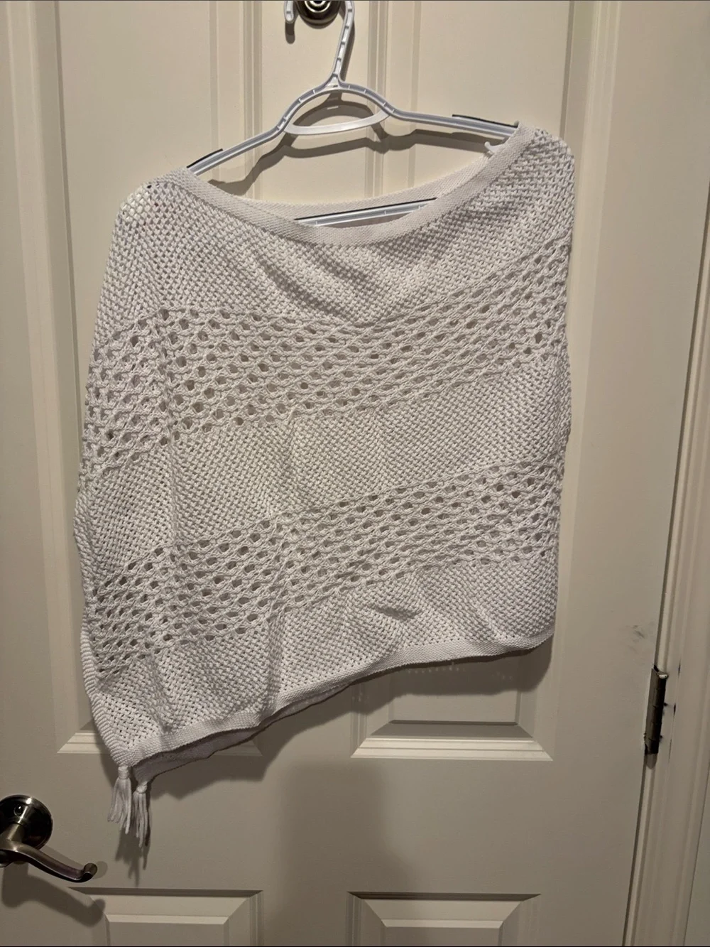 Lilly Pulitzer White Open-Knit Off-the-Shoulder Sweater